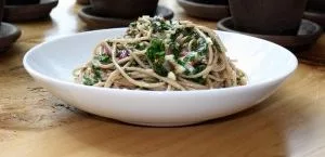 Chimi pasta with herbs crop 1