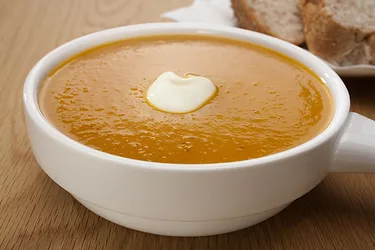 Vegan roasted sweet potato soup