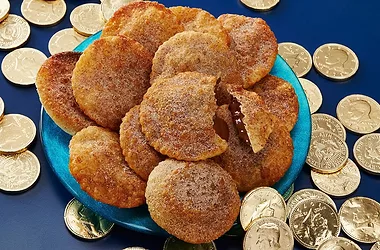 Chanukah gelt wontons