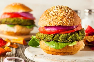 Vegetable protein patty