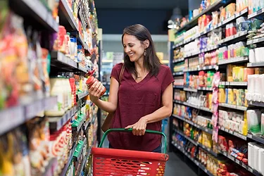 Woman grocery shopping