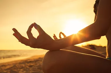 Meditation on the beach