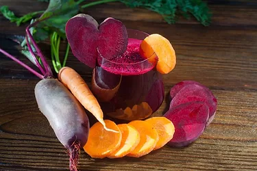Beet carrot juice fresh squeezed