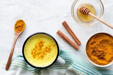 Turmeric latte and bowl