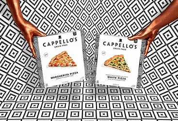 Margherita and white pizza lifestyle image