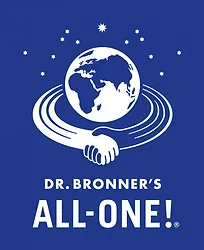 Drbronners logo vert negative blue