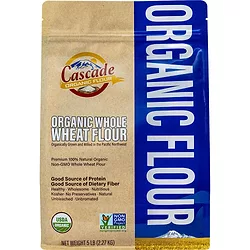April 2021 organic whole wheat flour 5 lb bag front