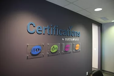 Certifications feature wall