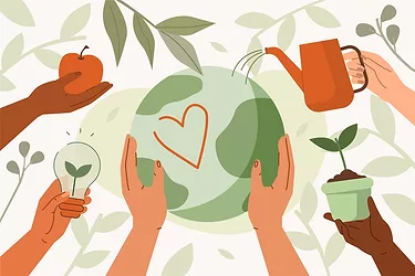Plant based photo earth