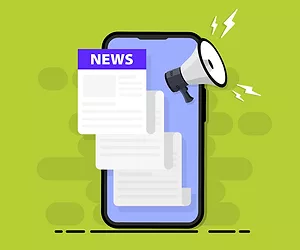 News green background purple