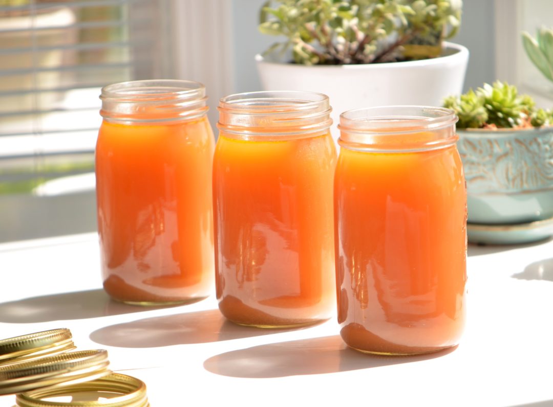 Bone broth full of nutrition and health benefits.