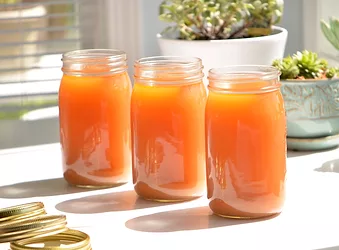 Bone broth full of nutrition and health benefits.