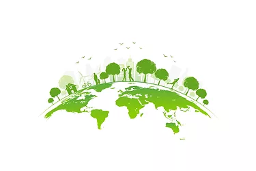 Sustainable development and World environmental. Ecology friendly