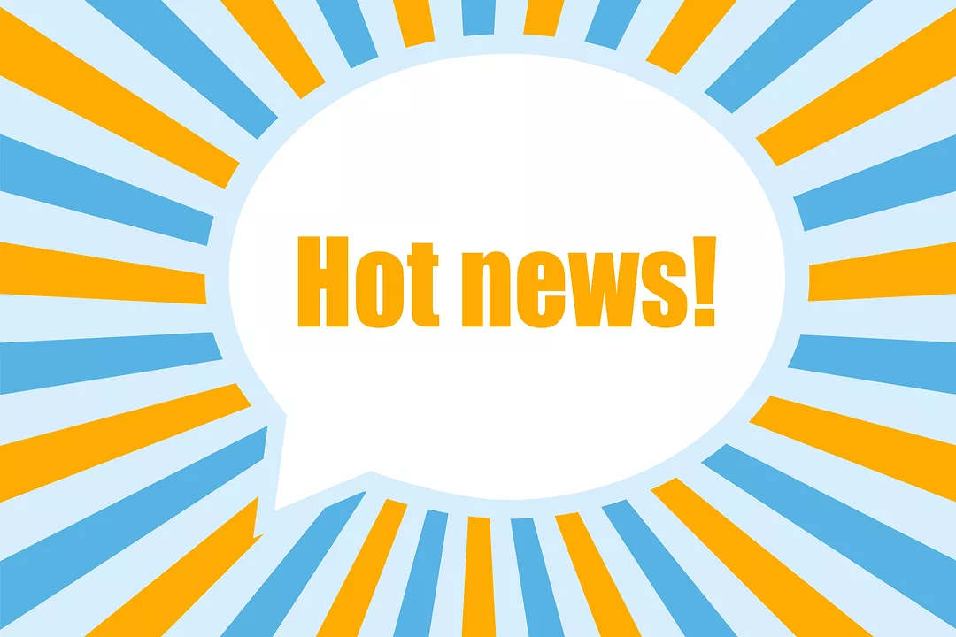 Hot news banner icon. Poster speech illustration symbol. 