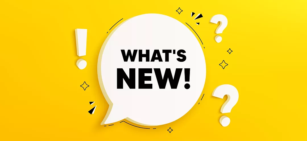 Whats new tag. Chat speech bubble banner with questions. Special offer sign. New arrivals symbol. Whats new speech bubble message.