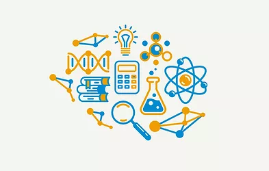 Science vector detailed icon, physics and chemistry, mathematics study 