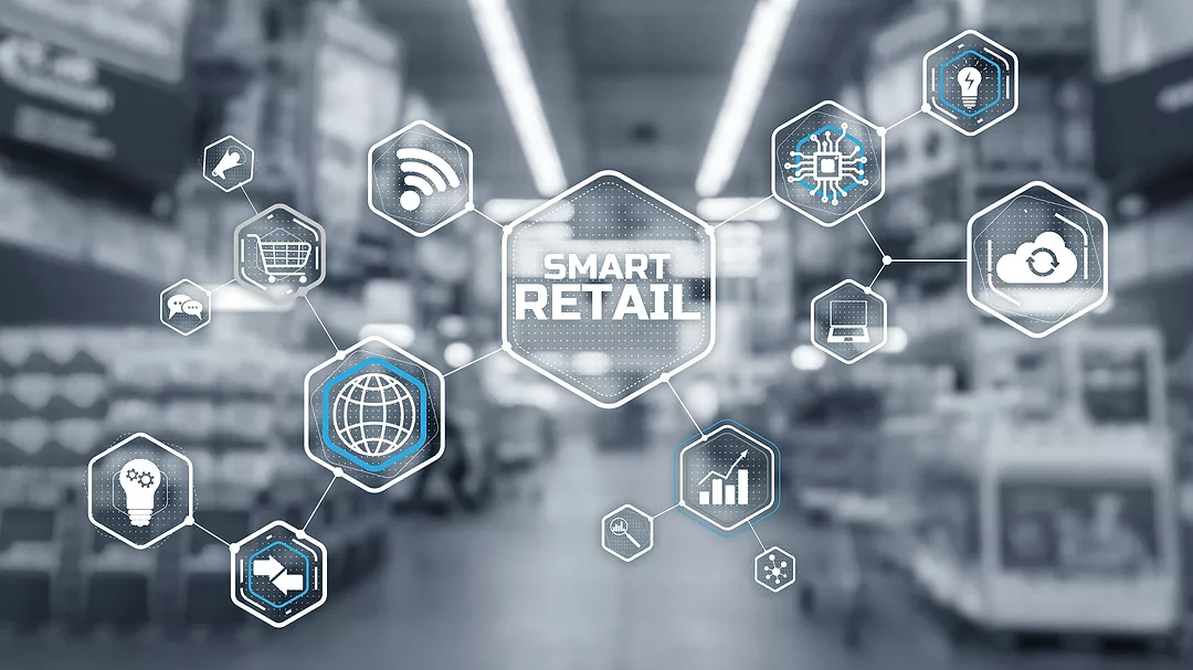 Smart retail 2021 and omni channel concept. Shopping concept