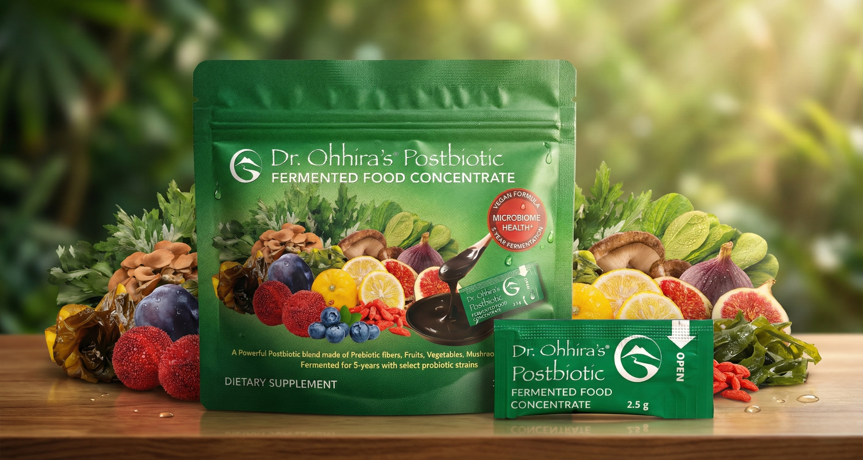Pouch and sachet on table with prebiotics.png