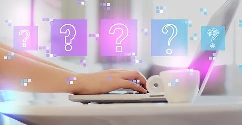 Person using AI chatbot technology on a laptop to research dietary supplements, wellness ingredients, and health recommendations online.